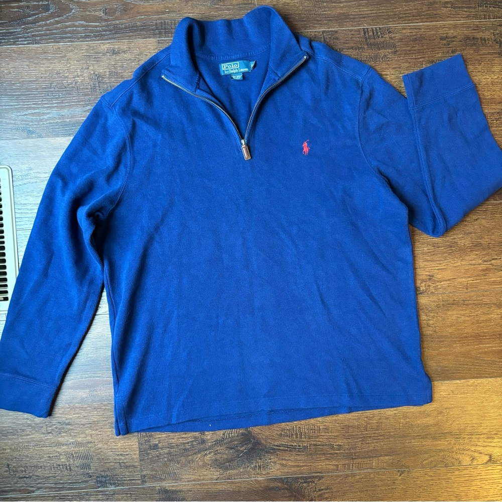 Men’s 1/3 Zip Jumper Polo Ralph Lauren Size XL
